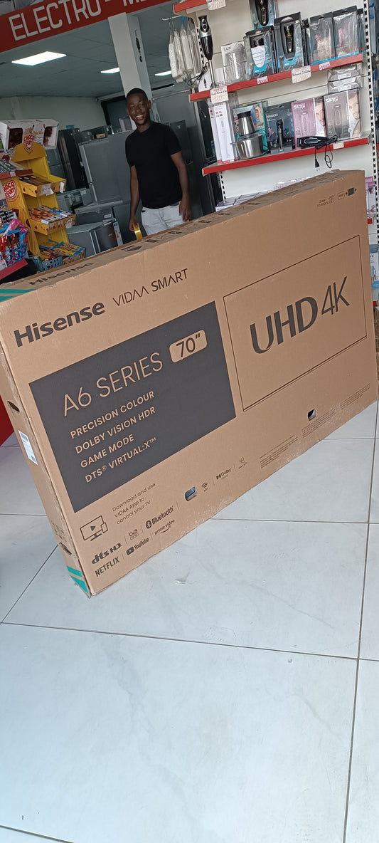 Télévision connectée Hisense 70 pouces UHD4K SMART TV