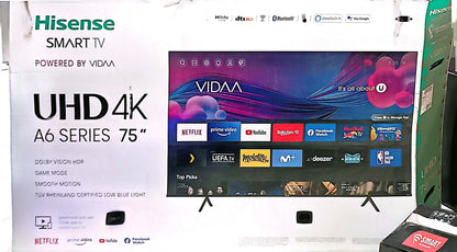 TÉLÉVISION CONNECTÉE HISENSE 75 POUCES UHD4K